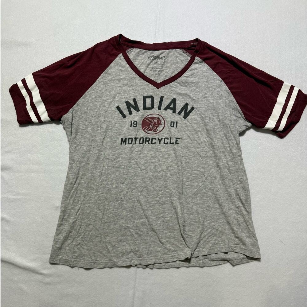 Indian Motorcycle Featherlight Raglan Shirt Women's Size 2XL (Fits Like XL)